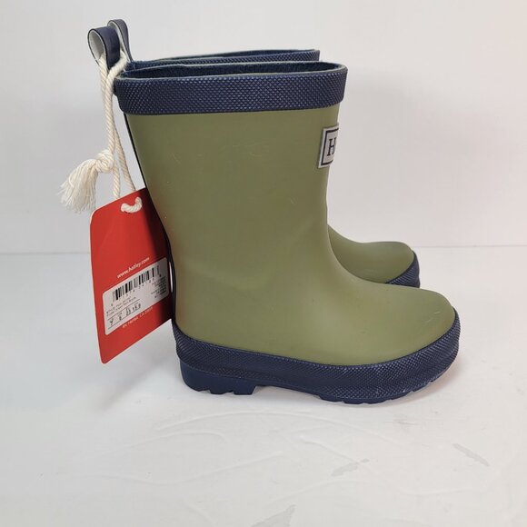 NWT Hatley Kids Classic Matte Rain Boots Green Size 7T - Picture 2 of 10